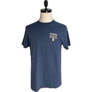 Old Guys Rule Beer Graphic T-Shirt Navy Blue